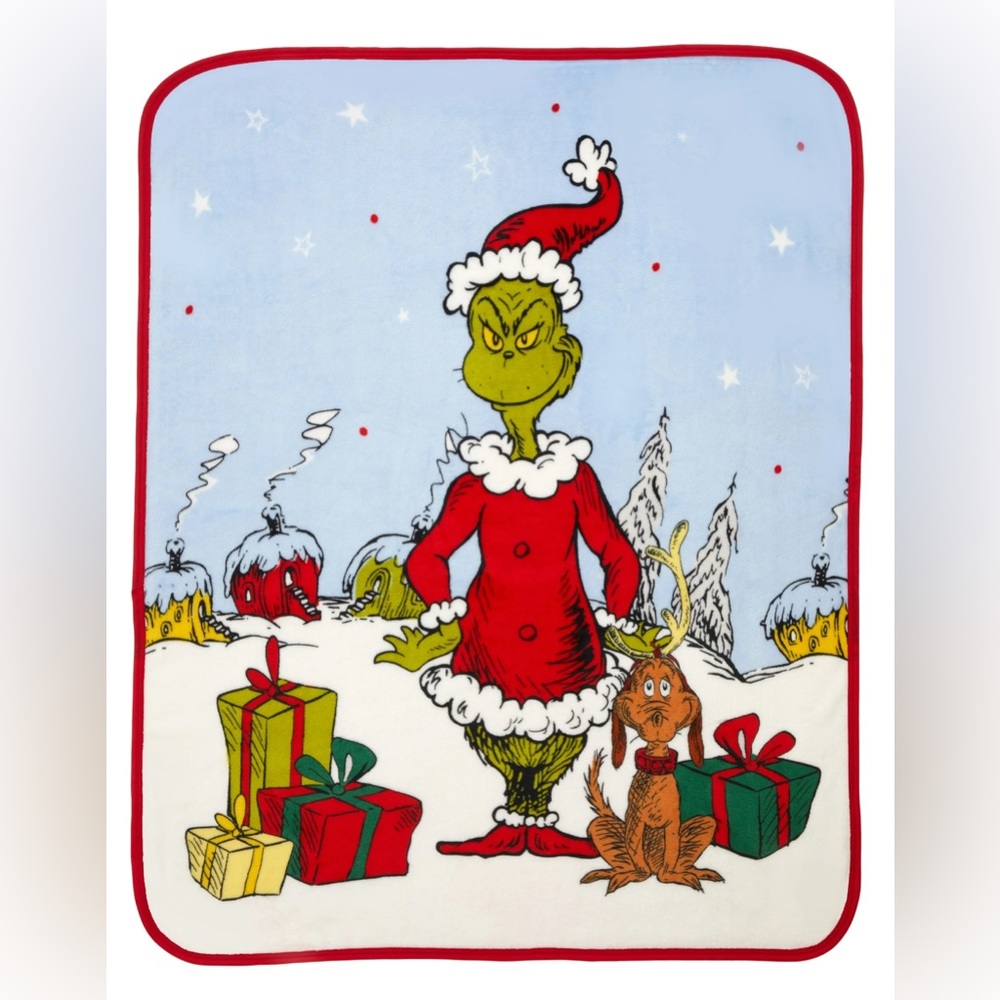 Grinch Whoville Silky Soft Throw Blanket - New - Picture 2 of 5